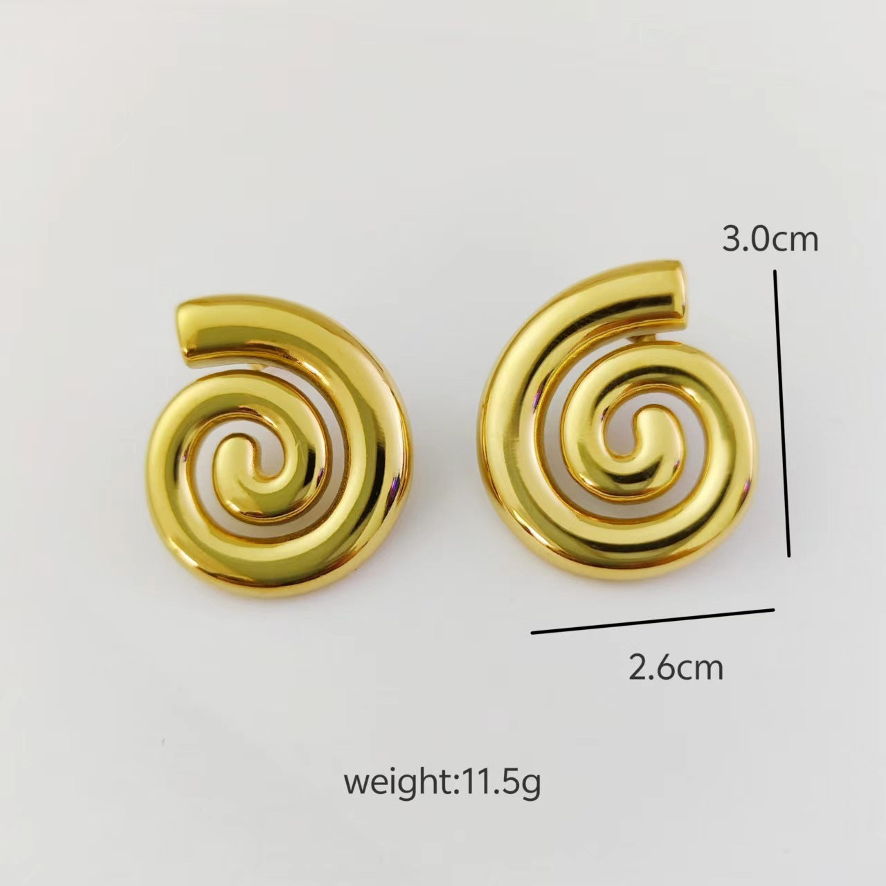Stainless Steel Rotating Thread Earrings